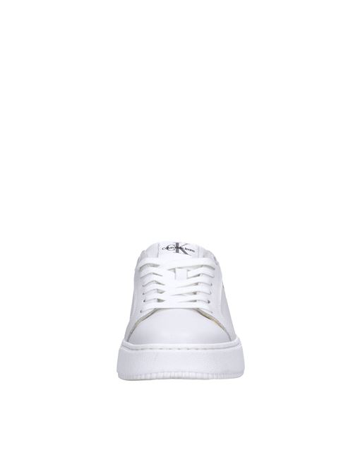 Leather sneakers CALVIN KLEIN JEANS | YW0YW01224BIANCO-ARGENTO
